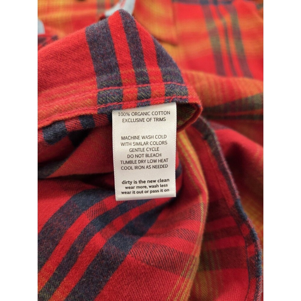 Toad & Co Flannagan LS Shirt Men’s Large Red Plaid Organic Cotton Button Up... - Picture 5 of 9